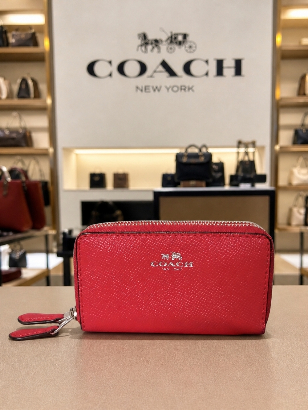 Coach Mini Double Zip Wallet